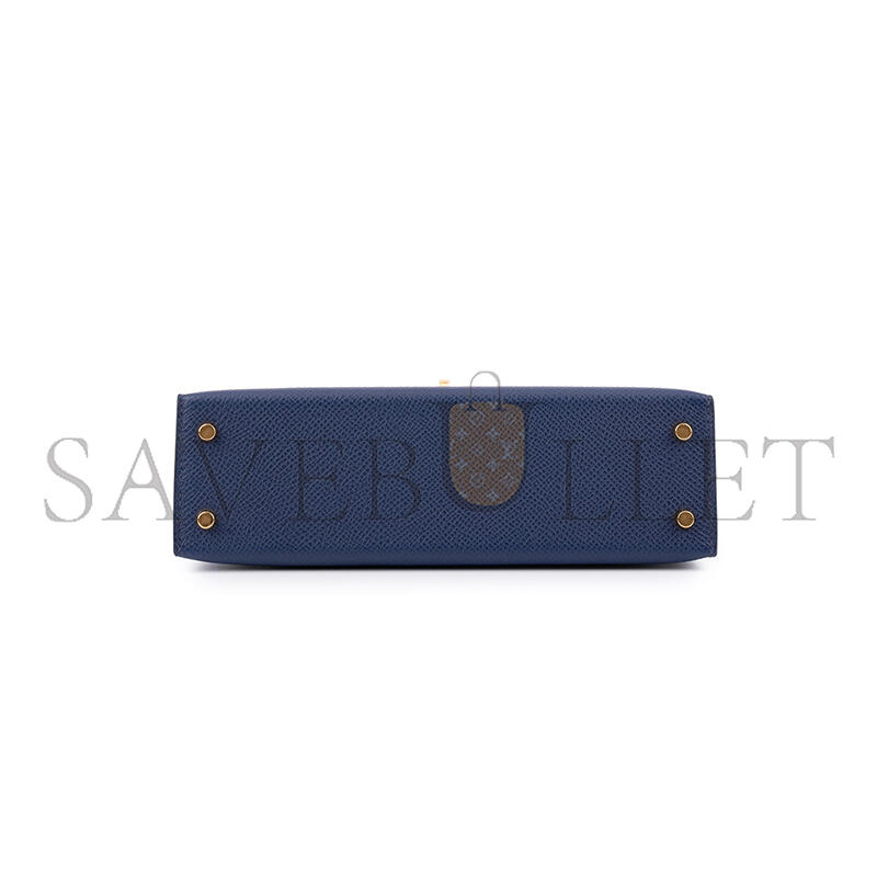H**mes MASTER KELLY MINI II BLUE SAPPHIRE EPSOM (19*12*5.5cm)